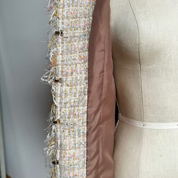 MCGINN FOR NORDSTROM 'Elizabeth' Pastel Tweed Boucle Blazer - Picture 8 of 10